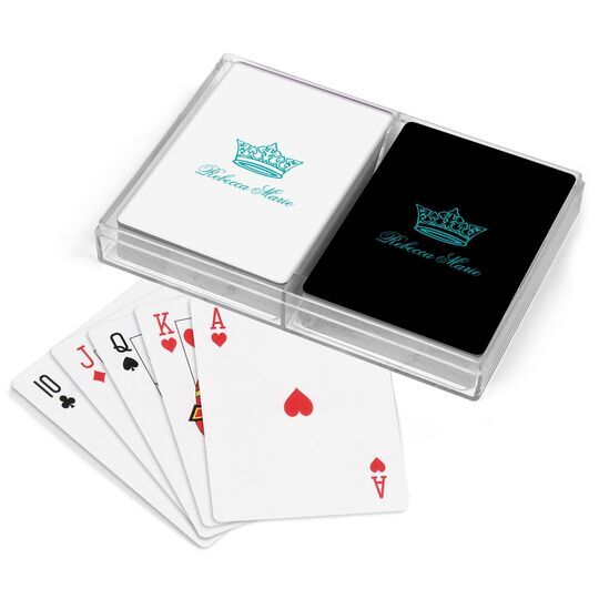 Delicate Princess Crown Double Deck Playing Cards